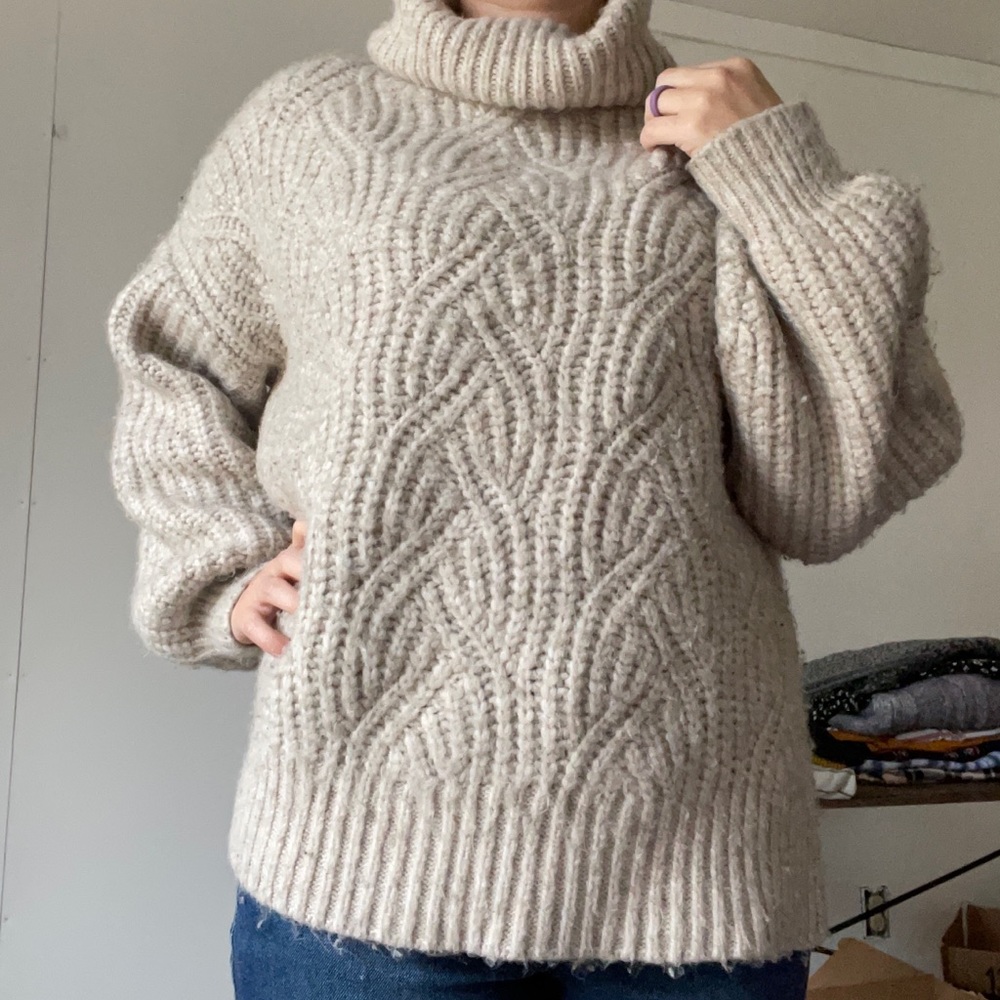 A New Day Cozy Cowl Neck Sweater Women Large